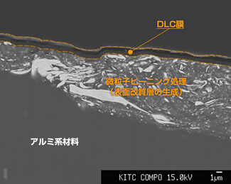 投射後の断面SEM観察の写真